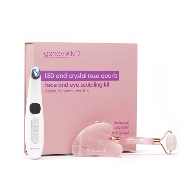 New Genovie MD Led and Crystal Rose Quartz Face and Eye Sculpting Kit!!🔥🔥🔥 - Picture 3 of 16